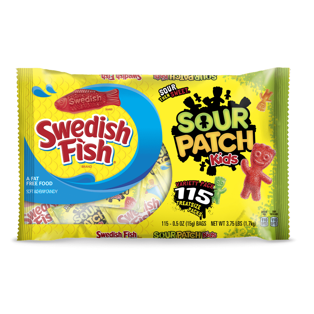 Sour Patch Kids & Swedish Fish Candy Variety Pack, 60 Oz., 115 Count