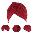 thumbnail image 3 of Waroomhouse Women's Turbans Hats-Tied Elastic Turban Hat Cancer Chemo Cap Muslim Headwrap Bandana Sleeping Cap, 3 of 9
