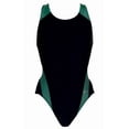 thumbnail image 3 of Dolfin Ocean Panel Performance One-Piece Swimsuit in Black/Purple, 36 (Women, Juniors), 3 of 4