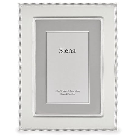 silver plated roped border 5x7 photo frame