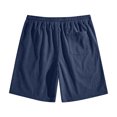 thumbnail image 5 of GrmtClth Mens Shorts Casual Waffle Elastic Waist Loose Fit Sweat Shorts Summer Athletic Stretch Shorts Beach Vacation Jogging Shorts with Pockets Navy M, 5 of 9