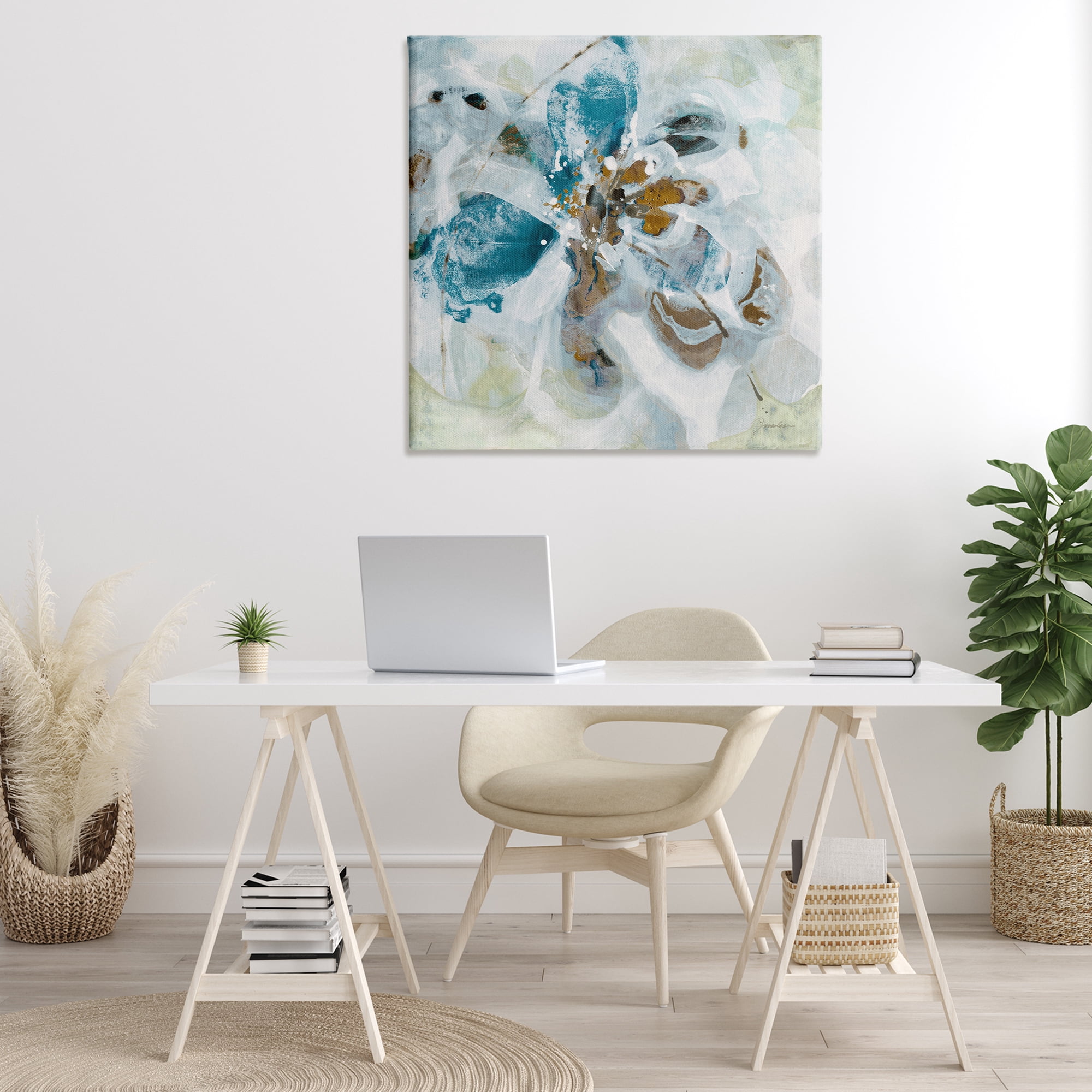Stupell Industries Abstract Botanical Distortion Abstract Painting Gallery Wrapped Canvas Art Print Wall Art, 36 x 36