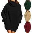 thumbnail image 4 of Robe chunky à Manches Longues avec Col Roulé pour Femmes, 4 of 5