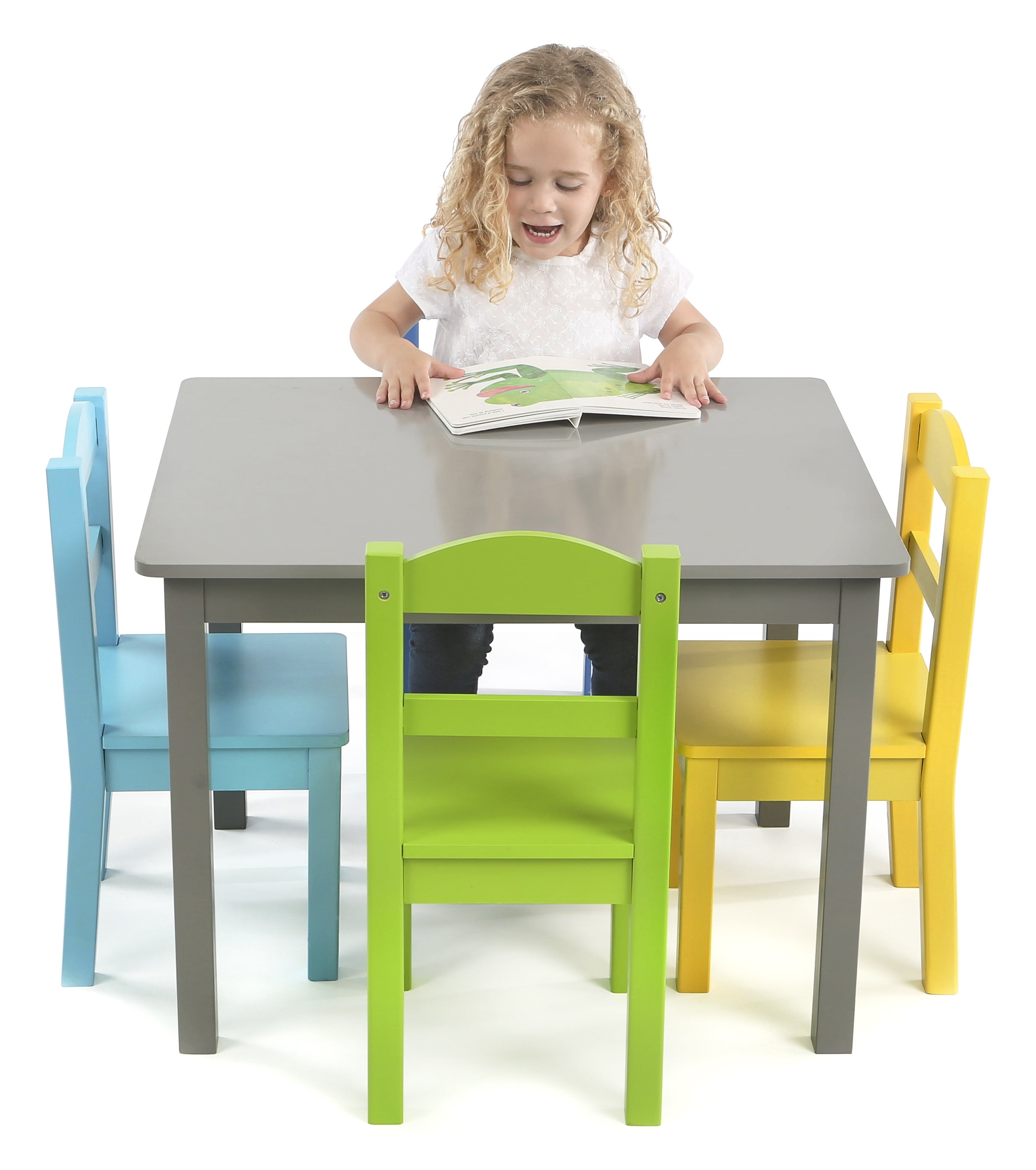 Tot Tutors Elements 5 Piece Kids Table and Chair Set Walmart