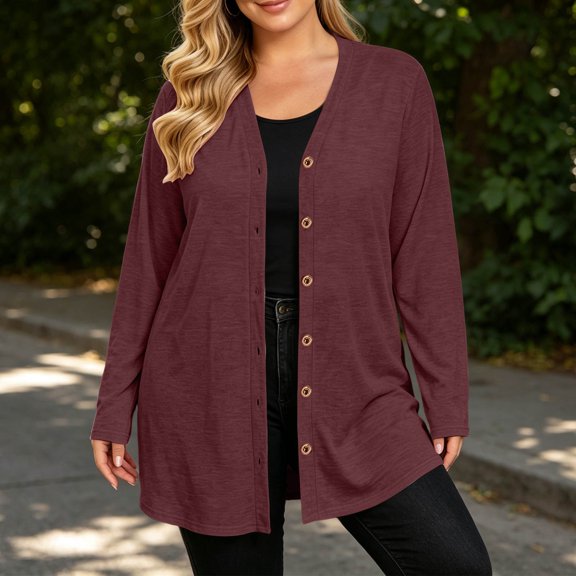 WIZUTIZ Women's Solid Color Lightweight Button Down Shirt Jacket Long Sleeve Loose Fit Casual Thin Coat Fall Spring Outerwear with Pockets
