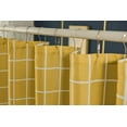 thumbnail image 5 of Extra Long Textured Fabric Shower Curtain 72" Width by 84" Length, Gold Printed Checkered Bathroom Curtains Machine Washable, 5 of 5