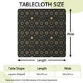 thumbnail image 2 of Black Sun Moon Pattern Square Fitted Tablecloth with Elastic Edge,Square Table Cover,Washable Elastic Table Cover for Home Kitchen Party Decor 36"x36", 2 of 6