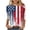 03-White-250th Anniversary USA, variant on Plus Size 3/4 Length Sleeve Womens Tops 250th Anniversary USA Shirt Summer Casual Crew Neck Patriotic Blouses White S