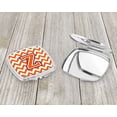 thumbnail image 3 of Letter Z Chevron Orange and Regalia Compact Mirror, 3 of 4
