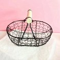 thumbnail image 5 of Wedding Flower Girl Baskets Small Rustic Flower Basket Wedding Metal Basket with Handle Tiny Petal Basket for Flower Girl Kid Wedding Home Decor, 7.09 x 4.72 x 4.92 Inch, 5 of 5