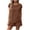 Brown, variant on Womens Two Piece Matching Sets Summer Short Sleeve Top and Shorts Short Sets Cotton Linen Lounge Outfits for HomewearWineL