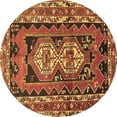 thumbnail image 1 of Ahgly Company Indoor Round Southwestern Brown Country Area Rugs, 4' Round, 1 of 4