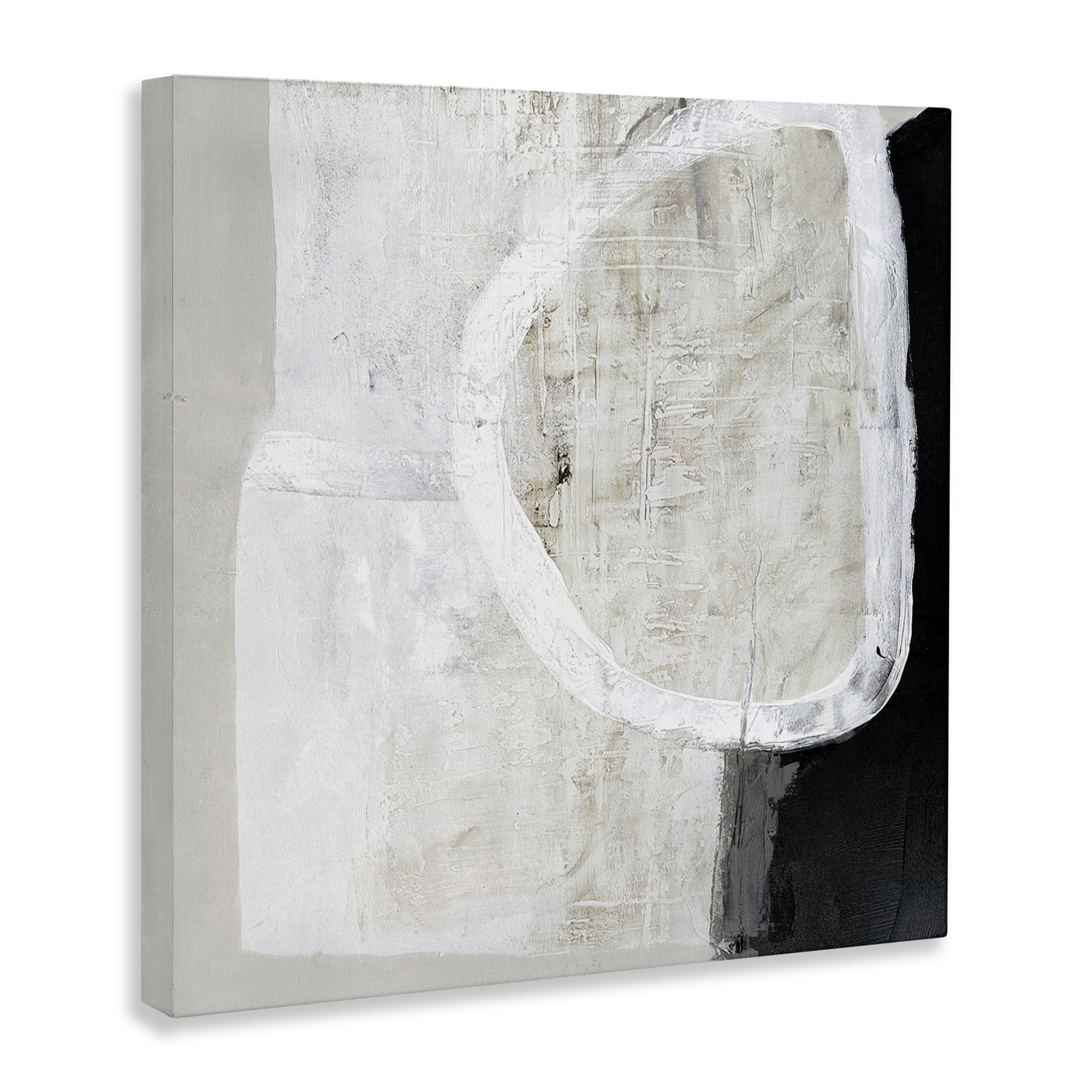 Stupell Industries Modern Neutral Abstraction Abstract Painting Gallery Wrapped Canvas Art Print Wall Art, 36 x 36