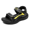 thumbnail image 2 of Huowey Boy Kids Sandals Open-Toe Hook And Loop Strap Casual Outdoor Summer Shoes For Daily Wear And Play Sport Shoes, Yellow, 2 of 9
