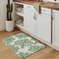 thumbnail image 4 of Indoor Door Mat, Sage Green Coral Absorbent Non Slip Washable Rug, Coastal Summer Ocean Nautical Sea Low Profile Small Welcome Floor Mats for Entryway, Front Door, RV, 16x24 In, 4 of 9