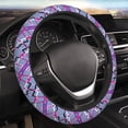 thumbnail image 2 of DouZhe Tribal Style Mosaic Drawing Prints Steering Wheel Cover, Universal 15 inch Anti-Slip Odorless Elastic Abstract Aztec Car Steering Wheels Cover for Women Men, 2 of 7