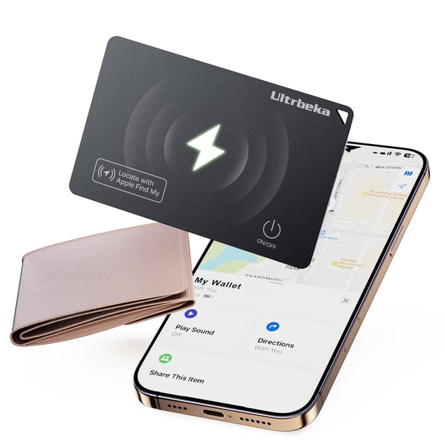 Tarjeta rastreadora para billetera Ultrbeka ultradelgada e impermeable con Bluetooth