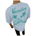 thumbnail image 3 of NOLDARES Graphic Tees Oversized Beach Tshirts for Men Letter Print Shirts Short Sleeve Mens Summer Shirts Casual Tops(Blue,M), 3 of 8