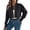 Black, variant on Corduroy Cropped Jacket for Women, Button Front Long Sleeve with Pockets, Casual Fall Winter Outerwear, 1 Piece, S-XL