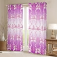 thumbnail image 2 of jejeloiu Cute Bow Ribbon Curtains Pack of 2 (42x84 Each),Cartoon Bow Knot Curtains Blackout,White Pink Ombre Bedroom Curtains For Girls Kids,Ultra Soft Home Decor, 2 of 6