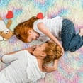 thumbnail image 4 of TWINNIS Fluffy Rainbow Rugs Round Area Rug for Living Room Bedroom Girls Kids Room,3'x3', 4 of 7