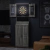 thumbnail image 4 of Accudart Standing LED Bristle Dartboard Cabinet Set - Weathered Grey Finish - Brazilian Sisal Dartboard - Built-In Storage - Protective Velvet Backboard - Dual Chalkboards and 6 Darts, 4 of 5