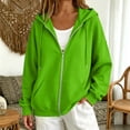 thumbnail image 5 of Oversized Zip Up Hoodie For Women Casual Long Sleeve With Pockets Sweatshirts Fall Winter Track Jackets, 5 of 5