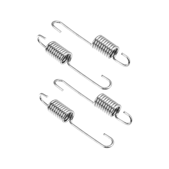 Unique Bargains 8.5cm Length Silver Tone Plated Steel Motorcycle Brake Pedal Return Spring for Honda CG125 4pcs