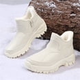 thumbnail image 2 of YOURDIARY Womens Snow Boots Winter Warm Booties Faux Fur Lined Anti-Slip Faux Leather Ankle Boots Outdoor Slip On Waterproof Booties, 2 of 7