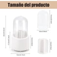 thumbnail image 2 of Organizador de Brochas de Maquillaje con Tapa Giratorio, Resistente Al Polvo (Blanco), 2 of 4