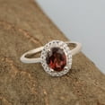 thumbnail image 4 of 1.75 Ctw Oval Shape Garnet 925 Sterling Silver Solitaire Accents Women Anniversary Ring, 4 of 7