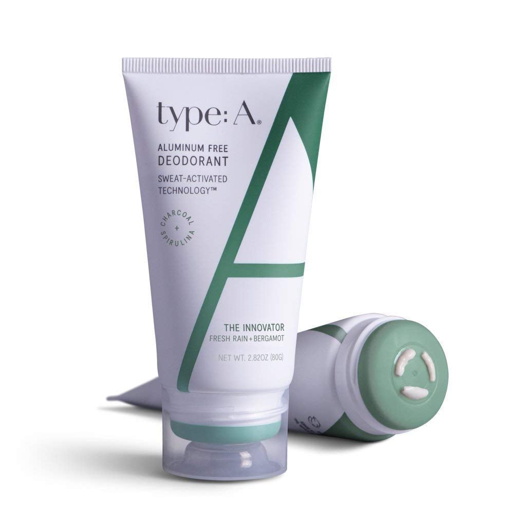 TypeA Aluminum Free Deodorant for Women & Men The Innovator Fresh Rain + Bergamot Sweat