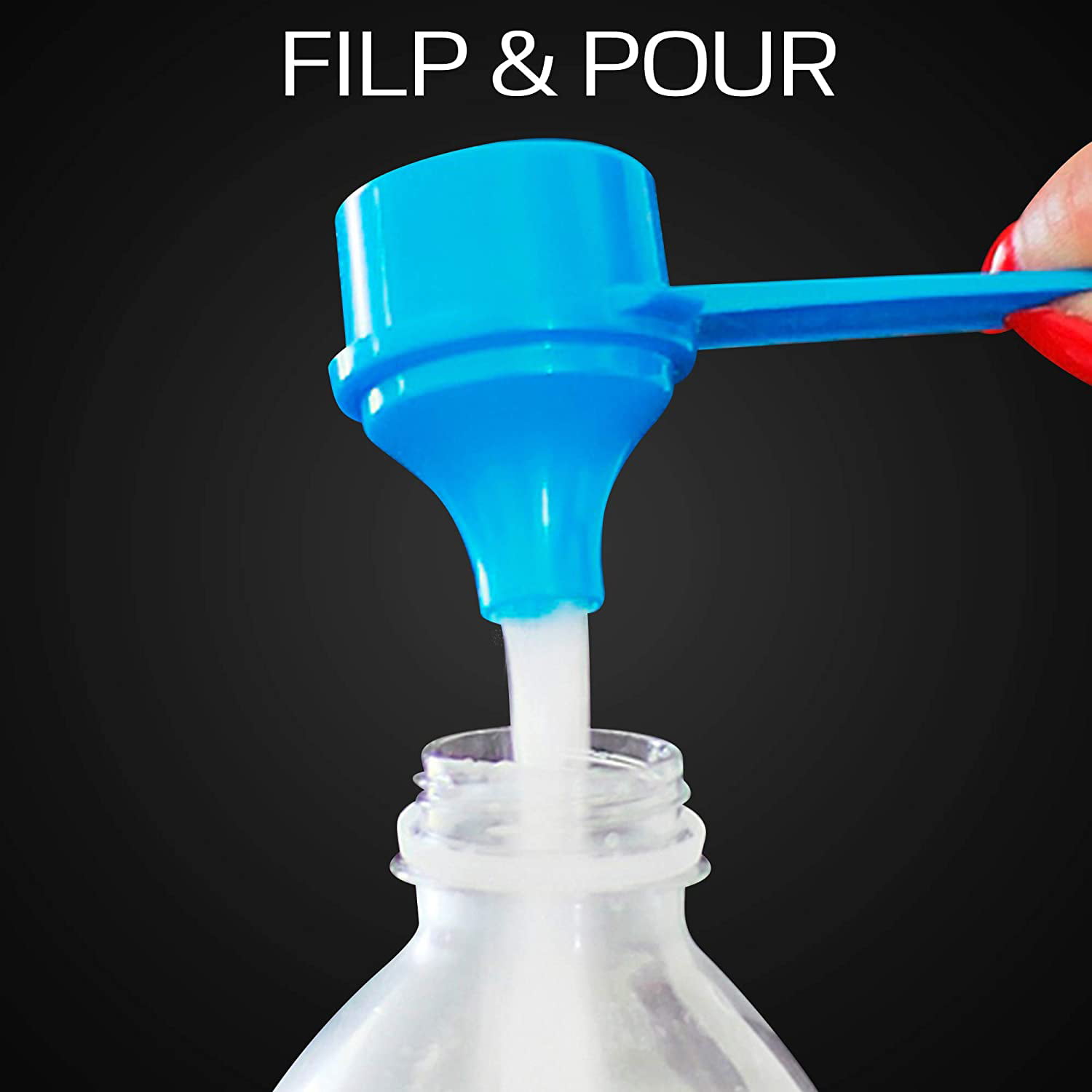 The Funnel Scoop-Easy Pour, Mess Free Supplement Scoop with Built-in Funnel  for Pre/Post Workout + Protein: : Industrial & Scientific