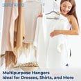 thumbnail image 7 of SereneLife 50 Pack Velvet Hangers - Non-Slip, 360 Swivel Hook - Ultra-Thin, Lightweight Velvet Hangers for Shirts, Sweaters, Hoodies, Kids Clothes & Dresses - Space-Saving, 7 of 7