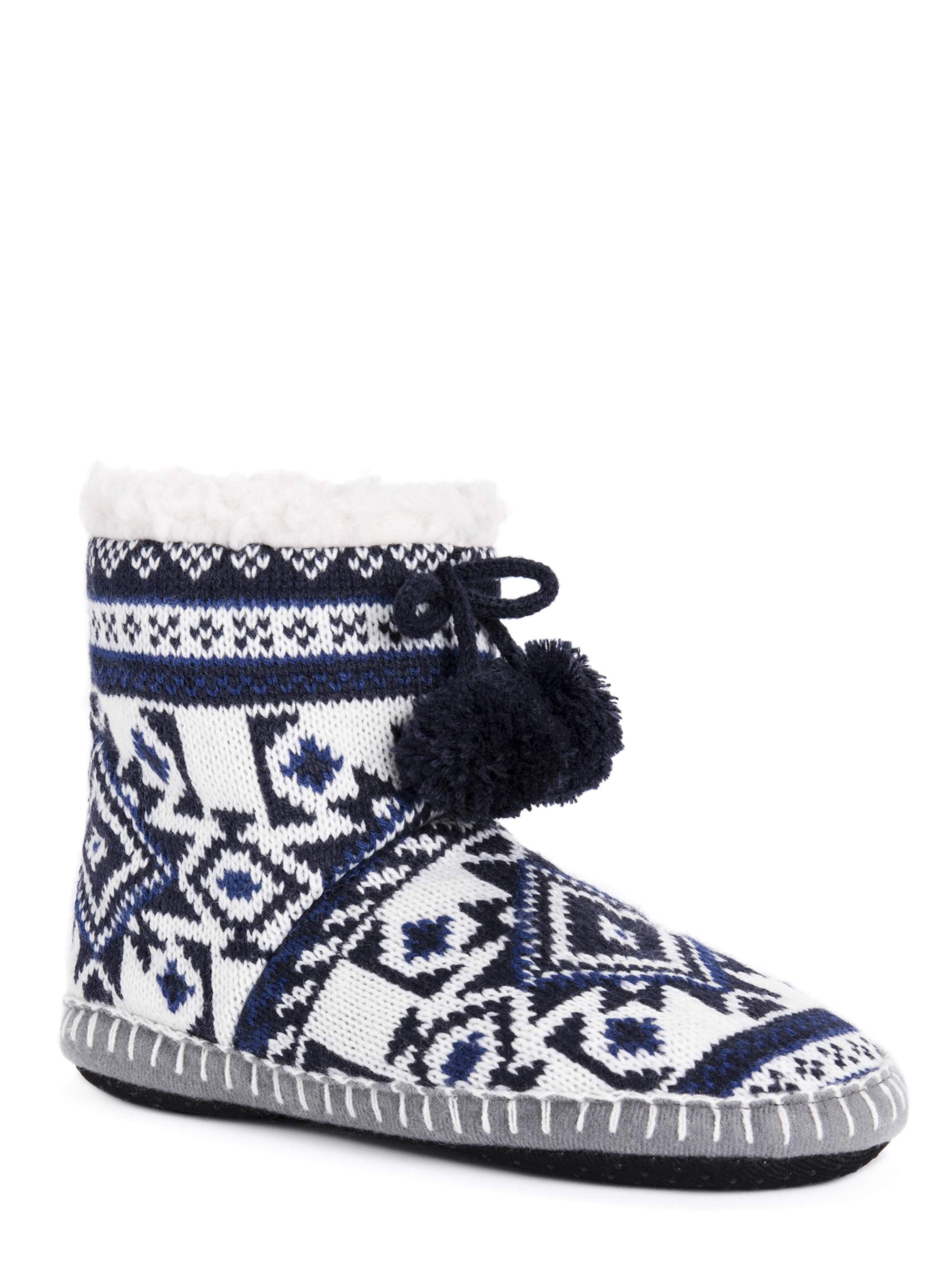 muk luks womens gerri booties block heel