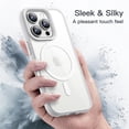 thumbnail image 6 of JETech Magnetic Case for iPhone 16 Pro 6.3-Inch Compatible with MagSafe, Shockproof Phone Bumper Cover, Solid Color Matte TPU Frame, Anti-Scratch Clear Back (White), 6 of 6
