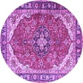 thumbnail image 1 of Ahgly Company Indoor Round Medallion Purple Traditional Area Rugs, 6' Round, 1 of 4