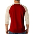 thumbnail image 5 of Men’s Athletic Cotton Baseball T-Shirt Three Quarter Sleeve Casual Top, 5 of 7