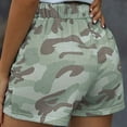 thumbnail image 3 of Flmaly shorts for women with Pockets Water Resistant Women Camouflage Print Solid Color Casual Elastic Waist Pocket Shorts Pants for Women Walking Athletic Workout, 3 of 5