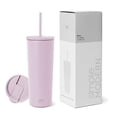 thumbnail image 1 of Vaso aislante moderno, sencillo, con tapa y pajita, 500 ml, 1 of 9