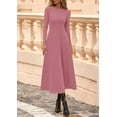 thumbnail image 3 of PRETTYGARDEN Women's Fall Long Sleeve Midi Dress Casual Elegant Ruffle Flowy A Line Swing Cocktail Party Dresse, 3 of 8