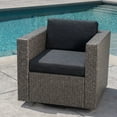thumbnail image 4 of Noble House Puerta 5 Piece Outdoor Wicker Chair and Firepit Set in Mixed Black, 4 of 6