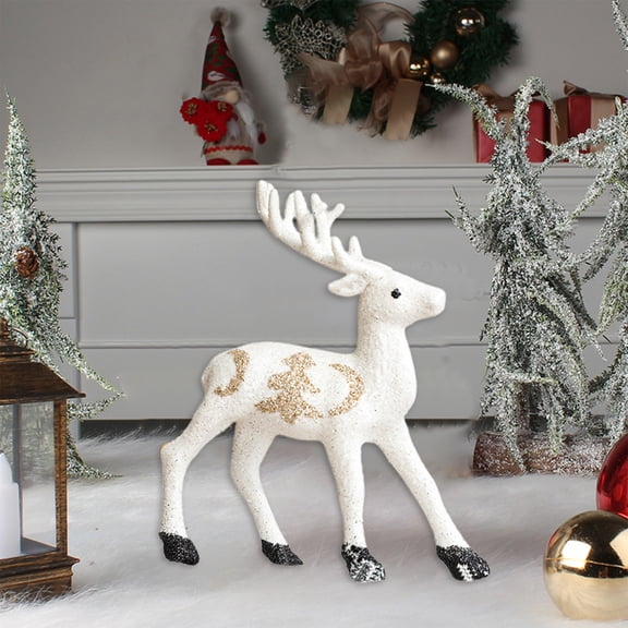 sruoe Christmas Tabletop Decorations Christmas Elk Home Office Desk Decor