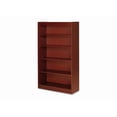thumbnail image 2 of Lorell Five Shelf Panel Bookcase 36" x 12" x 60" x 0.8" - 5 Shelve(s) - Material: Veneer, Wood - Finish: Cherry, 2 of 9