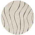 thumbnail image 3 of SAFAVIEH Florida Tabitha Geometric Waves Shag Area Rug, Cream/Grey, 6'7" x 6'7" Round, 3 of 8