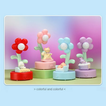 

LED Night Light For Kids Lovely Flower Night Lamp Bedside Night Lamp With Soft Warm Light Baby Night Light Tabletop Decor