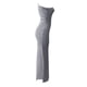 thumbnail image 5 of SAYOO Vestidos Largos para Mujer, Adulto Color Sólido Sin Mangas Un Hombro Plisado Abertura Lateral Slim Fit Vestido Femenino SAYOO  Moda, 5 of 7
