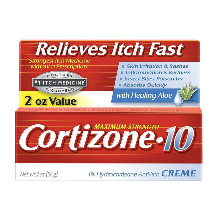 Cortizone-10 Max Strength Relief Cream with Aloe, 2 oz - Walmart.com