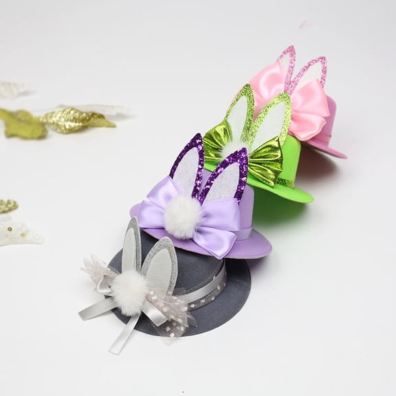 FONDOTIN 4-Pack Easter Hairpins in Assorted Colors for Party, Masquerade, and Holiday Hair Accessories