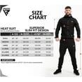thumbnail image 4 of RDX Sauna Suit With Hood, Full Body Heat Weight Loss Suit, Anti Rip Long Sleeves Tracksuit, Boxing MMA Gym Fitness Running Slimming Zipper Jacket, Top Bottom Trouser Pants Sweat Suit Set Men Women, 4 of 9